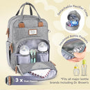RUVALINO DIAPER BAG BACKPACK - MULTIFUNCTION WATERPROOF BACKPACK - GRAY - Brand New