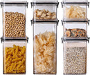 KITCHEN THEORY 7-PIECE FOOD CONTAINER SET WITH SNAP-LOCK AIRTIGHT LIDS - CLEAR - Like New