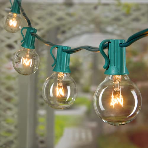 Brightown Outdoor Patio String Lights 100Feet G40 Backyard Light - Green - Like New
