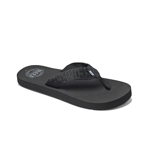 RF000313BLA REEF MEN'S SANDALS, SMOOTHY, BLACK, SIZE 9 - Brand New