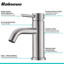 RAINVOVO BATHROOM FAUCET BRUSHED NICKEL , STAINLESS STEEL - RN-AU041001 - Like New