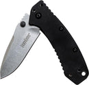 Kershaw Cryo G-10 Pocket Knife 2.75" Steel Drop Point Blade 4057-0445 - Black - Like New
