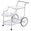Coaster Home Furnishings Sarandon 3-Tier Metal Glass Bar Cart - 910076 - Brand New