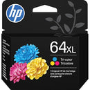 HP 64XL TRI-COLOR HIGH-YIELD INK CARTRIDGE PRINTERS - MULTICOLOR - Brand New