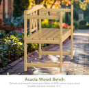 - Outdoor Bench, 4ft Patio Wooden Bench, Weatherproof Sturdy Wood Frame - Like New