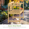 - Outdoor Bench, 4ft Patio Wooden Bench, Weatherproof Sturdy Wood Frame - Like New