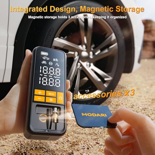 MODARI TIRE INFLATOR PORTABLE AIR COMPRESSOR 5X FASTER 160PSI AP002 - BLACK - Like New