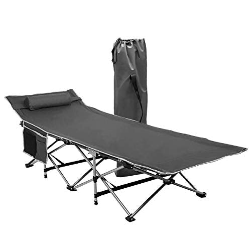 ZONETECH ZONE TECH FOLDING COT CLASSIC GREY PREMIUM QUALITY - Scratch & Dent