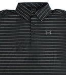 UNDER ARMOUR MEN'S PLAYOFF POLO SHORT SLEEVE GOLF SHIRT - XL - BLACK STRIPE - Brand New