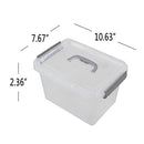 Nesmilers 6 Packs 6L Plastic Storage Boxes Small Clear Bins W Lid B08B3F94QY - Brand New