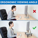 MOUNT-IT CORNER MONITOR STAND ADJUSTABLE HEIGHT DESK SHELF TRIANGLE - BLACK - Like New