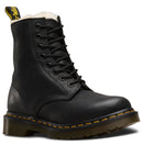 DR. MARTENS 1460 WOMEN'S FAUX FUR LINED LACE UP BOOTS BLACK SIZE 7 - Like New
