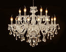 Worldly K9 Crystal Chandelier 15 Lights Crystal Pendant Light Fixture - Clear - Brand New