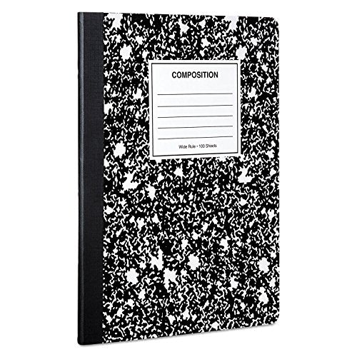 UNIVERSAL UNV20936 9.75"X7.5" 100-SHEET COMPOSITION WIDE LEGAL 6 Packs - BLACK - Like New