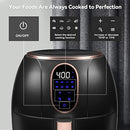 Air Fryer 4.2QT Airfryer Freidora de Aire 8 Cooking Functions Screen - Black - Brand New