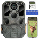 KJK TRAIL CAMERA WIFI 8K 84MP 64GB CARD GAME CAMERA NIGHT VISION GREY CAMO Like New