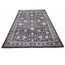 BIBB HOME 4FTX6FT WASHABLE FLANNEL PRINTED AREA RUG LATEX BACK - MIDNIGHT BLOOM - Brand New