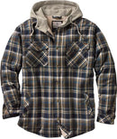 LEGENDARY WHITETAILS MEN'S HOODED SHIRT UPLAND PLAID - SIZE: MEN L - Brand New