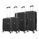 TUCCI HARDSIDE SPINNER CARRY-ON LUGGAGE SET TSA CHECKPOINT FRIENDLY - BLACK Brand New