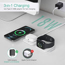 ORIA 3 IN 1 FOLDABLE WIRELESS CHARGER FAST PAD CHARGING STATION IOS - WHITE - Like New