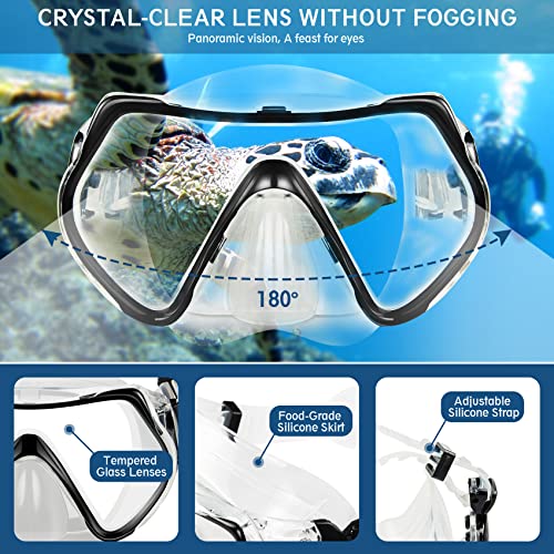 Zeeporte Mask Fin Snorkel Set Travel Size Snorkeling Gear Trials Multiple Kits - Like New