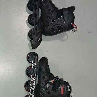 JC JORDEN INLINE SKATES FOR KIDS BLADES LIGHT SIZE: MEN/WOMEN 5-8 - BLACK / RED - Like New
