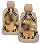 ZONETECH WOOD BEADED SEAT CUSHION 2-PACK PREMIUM SE0004-2P - BEIGE - Like New