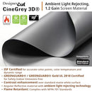 Elite Screens Designer Cut Series, 135" Projection Screen, ZRM-135H-CINEGREY3D - Brand New