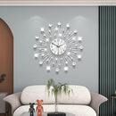 JTWALCLOCK Large Wall Clock for Living Room Decor Big Modern Crystal Wall Clock - Like New