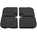 YSSOA 176LB CAPACITY 4-PIECE CANTILEVER PATIO UMBRELLA BASE - BLACK - Like New