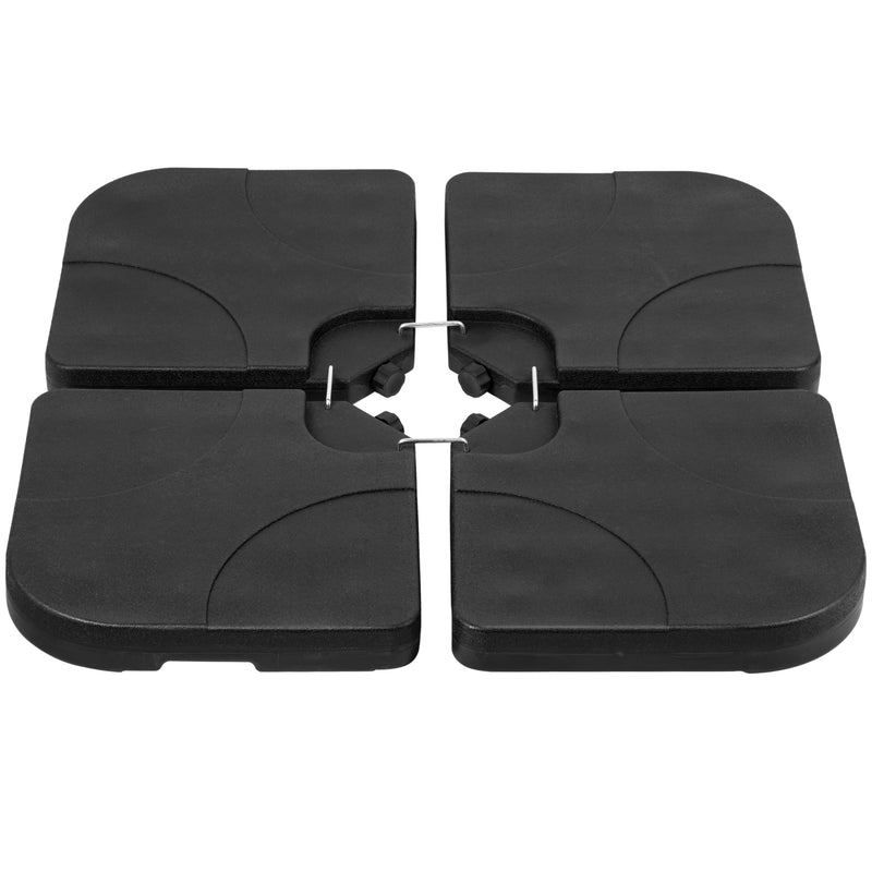 YSSOA 176LB CAPACITY 4-PIECE CANTILEVER PATIO UMBRELLA BASE - BLACK - Like New