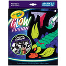 CRAYOLA GLOW FUSION GLOW IN THE DARK COLORING SET MARKERS - 74-7492 - Like New