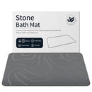 ZIKIBL Stone Bath Mat Diatomaceous Earth Shower Mat Stone 24 * 16'' - Light Gray - Brand New