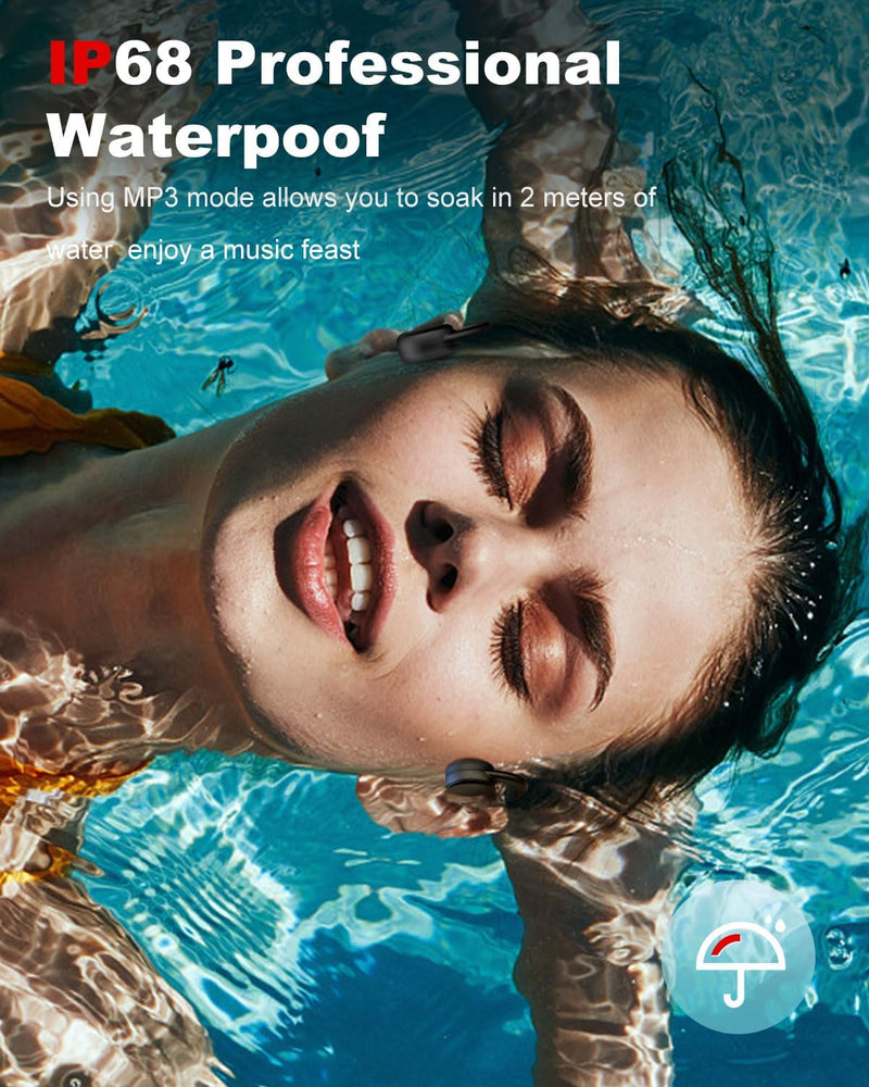 FEICO PRO MAX BONE CONDUCTION HEADPHONES BUILT-IN MP3 PLAYER 32GB MEMORY - BLUE - Like New