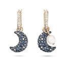 SWAROVSKI LUNA CRYSTAL JEWELRY COLLECTION, SET OF 2 - DROP EARRINGS - BLUE - Like New
