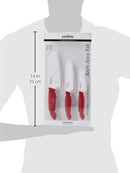 Kyocera Revolution 3-Piece Ceramic Knife Set – Ultra-Sharp Japanese Cutlery - Brand New