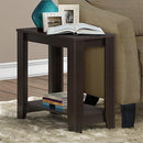 Monarch Specialties Accent End Side Lamp Table Shelf 24"x12"x22" - Cappuccino - Brand New