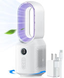 Let' Me DESK FAN, 106° OSCILLATING Fan FOR INDOORS, Small, NO Battery - WHITE - Like New