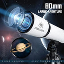 FEIANG 80mm Aperture 600mm Astronomical Telescope 24X-180X - Scratch & Dent