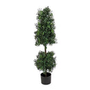 NATIONAL TREE COMPANY 4 FT ARTIFICIAL BOXWOOD CONE AND BALL TOPIARY TREE GREEN - Like New