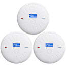 LECOOLIFE 3 Pack 10 Year Battery Smoke Carbon Monoxide Detector GS528A - WHITE Like New