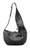 NOAH & PAW DOG SLING CARRIER FOR SMALL DOGS 5-18LB, VEGAN LEATHER - CHARCOAL - Like New