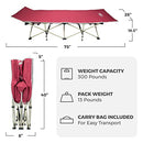 OSAGE RIVER CAMPING COT FOR ADULTS - FOLDING CAMPING COT - PORTABLE - RED - Like New