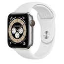 APPLE WATCH 6 GPS CELL 44MM TITANIUM CASE WHITE BAND MJ463J/A - - Scratch & Dent