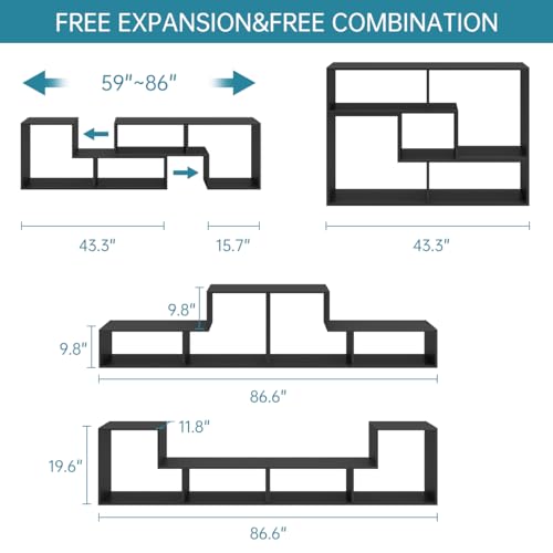 AKSG TV STAND FOR 55/65 INCH MODERN ENTERTAINMENT CENTER WITH STORAGE SHELVES - Like New