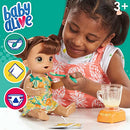 BABY ALIVE MAGICAL MIXER BABY DOLL TROPICAL TREAT, E6944 - BROWN HAIR - Like New