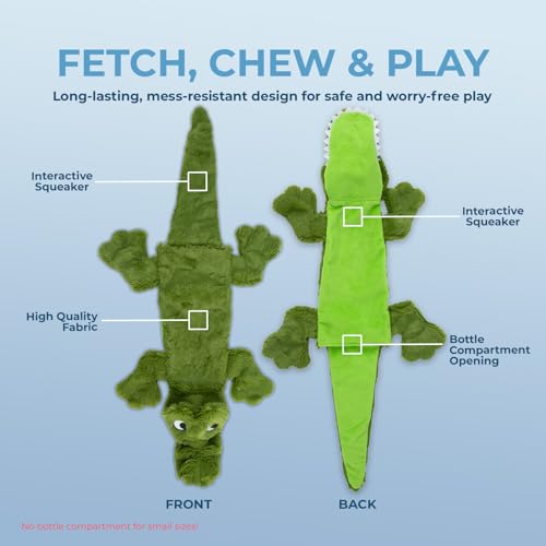 Best Pet Supplies 2-in-1 Stuffless Squeaky Dog Toys with Soft, Durable Fabric - Brand New