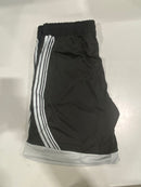 JUMP START BLACK AND SILVER STRIPES BASKETBALL SHORT - SIZE: MEN M - Brand New