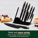 CUISINART ADVANTAGE NONSTICK CERAMIC-COATED KNIFE SET - BLACK GOLD - Brand New