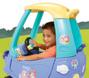 LITTLE TIKES BLUEY GRANNIES CAR COUPE, BLUEY FOOT-TO-FLOOR RIDE-ON - PURPLE/BLUE - Brand New